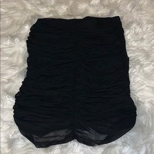 LA LUX Midi Cinched Skirt